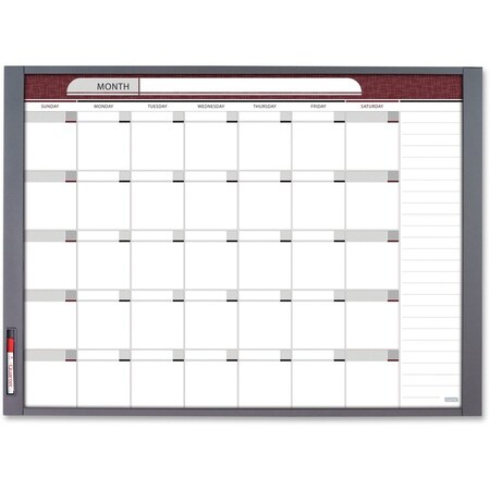 Quartet Custom Whiteboard, 37-1/2"x23", Graphite QRT72982